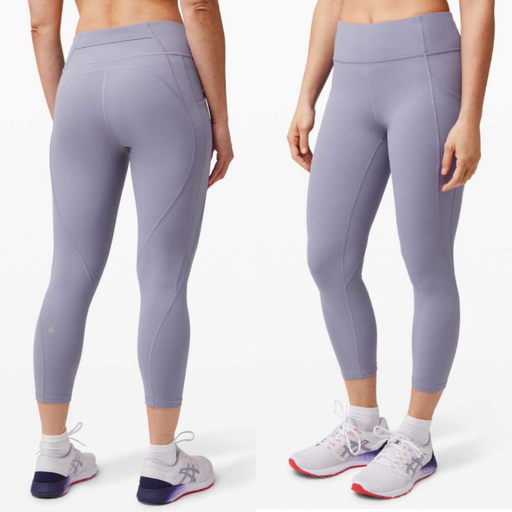 Lululemon Time to Sweat Crop 23" Peri Purple Leggings Size 4